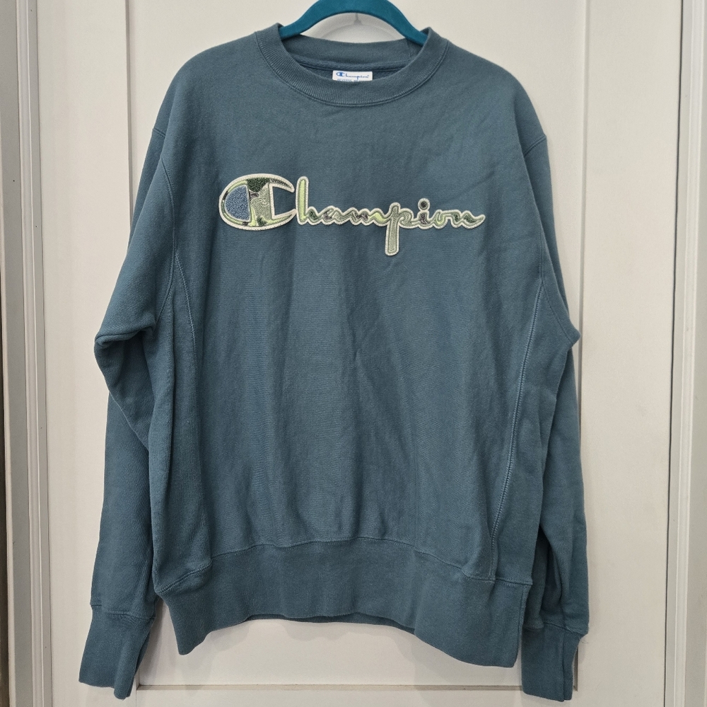 Champion Teal Sweatshirt with Logo